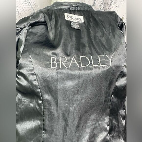 Bradley Bayou Black Leather Jacket Quilted Size S - Picture 8 of 8